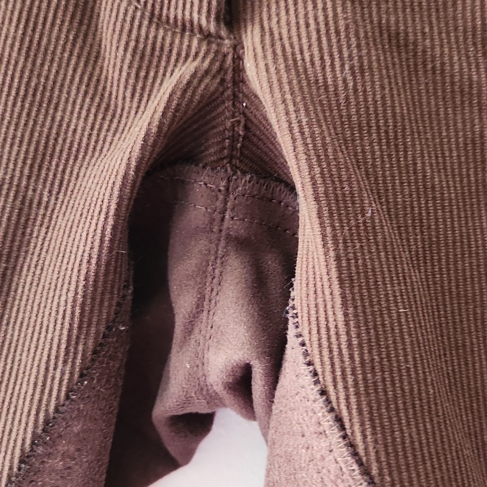 Goode Rider Equestrian Full Seat Brown Corduroy Low Pants Size 30R - Picture 4 of 12